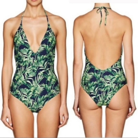 Onia Other - (6 US)ONIA Palm leaves Navy swimsuit,M